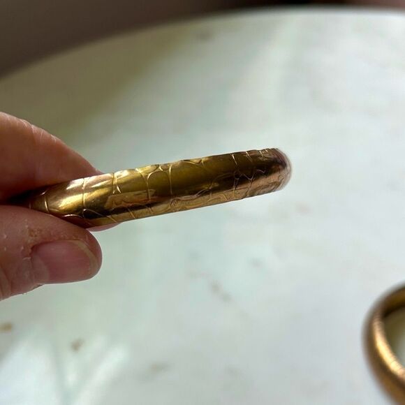 Vintage copper bangle set - Picture 3 of 16